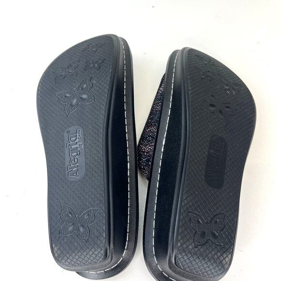 Alegria KYL -889xw Kylee Metallic Leather Upper Slide Sandals Wedge Slip On Shoe - Picture 5 of 12